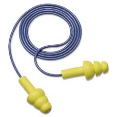 3M EAR UltraFit Earplugs, Corded, Premolded, Yellow, 100 Pairs (3404004)