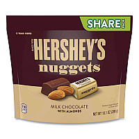 Nuggets Share Pack, Milk Chocolate with Almonds, 10.1 oz Bag, 3/Pack (24600442)