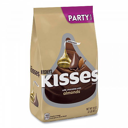 KISSES Milk Chocolate with Almonds, Party Pack, 32 oz Bag (24600418)