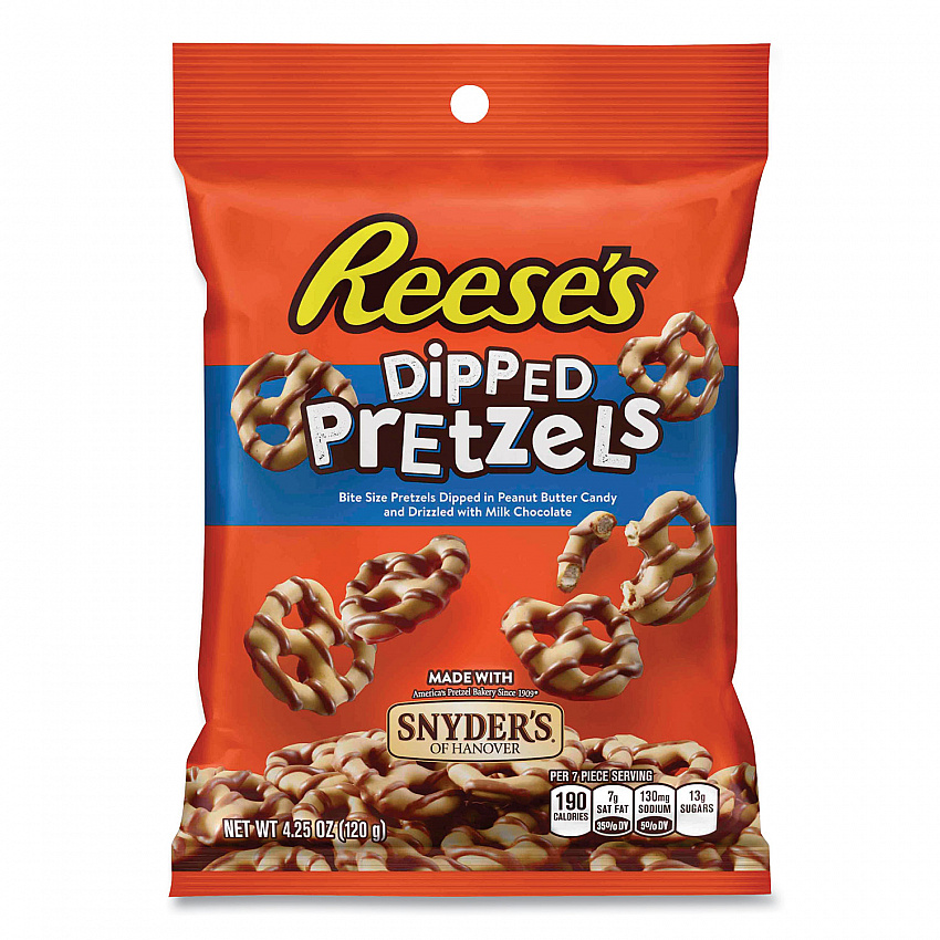 Dipped Pretzels, 4.25 oz Bag, 4/Carton (24600288)