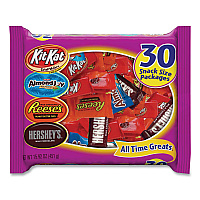 All Time Greats Milk Chocolate Variety Pack, 15.92 oz Bag, 30 Pieces/Bag, 2 Bags/Pack (24601148)