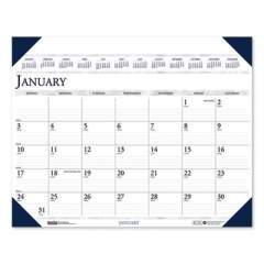 House of Doolittle Executive Monthly Desk Pad Calendar, 24 x 19, White/Blue Sheets, Blue Corners, 12-Month (Jan to Dec): 2022 (180HD)
