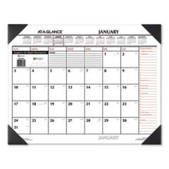 AT-A-GLANCE Two-Color Monthly Desk Pad Calendar, 22 x 17, White Sheets, Black Corners, 12-Month (Jan to Dec): 2022 (SK117000)