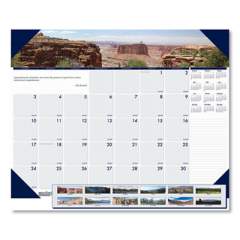House of Doolittle Earthscapes Recycled Monthly Desk Pad Calendar, Mountains of the World Photos, 22 x 17, Black Corners,12-Month(Jan-Dec): 2022 (176)