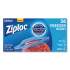 Ziploc Double Zipper Freezer Bags, 1 qt, 2.7 mil, 6.97" x 7.7", Clear, 9/Carton (314444)