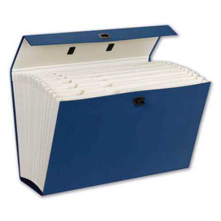 Smead Expanding File Box, 16.63" Expansion, 19 Sections, 1/19-Cut Tab, Legal Size, Blue (70806)