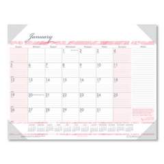 House of Doolittle Recycled Monthly Desk Pad Calendar, Breast Cancer Awareness Artwork, 18.5 x 13, Black Binding/Corners,12-Month(Jan-Dec): 2022 (1466)