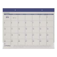 AT-A-GLANCE Fashion Color Desk Pad, 22 x 17, Stone/Blue Sheets, Blue Binding, Clear Corners, 12-Month (Jan to Dec): 2022 (SK2517)