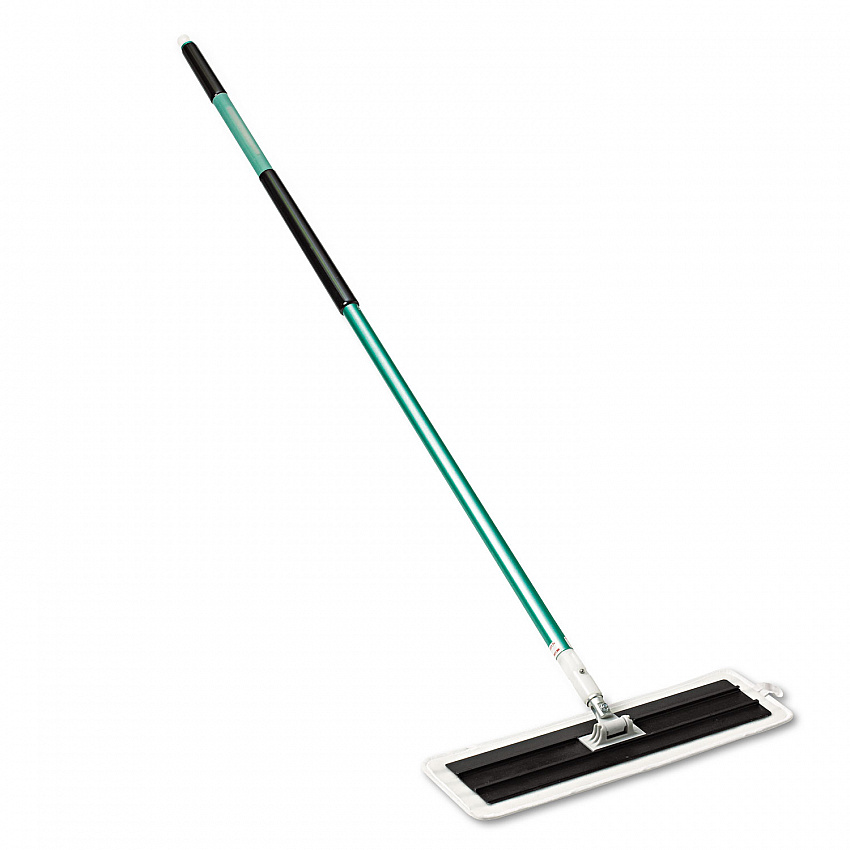Easy Scrub Flat Mop Tool, 16" Microfiber Head, 54" Green Aluminum Handle (55593)