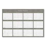 Blue Sky Adrianna Laminated Erasable Wall Calendar, 36 x 24, White/Taupe Sheets, 12-Month (Jan to Dec): 2022 (100032)