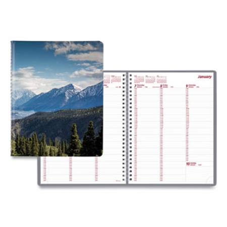 Brownline Mountains Weekly Appointment Book, Mountains Photography, 11 x 8.5, Blue/Green/Black Cover, 12-Month (Jan to Dec): 2022 (CB950G04)