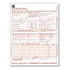 Adams CMS Health Insurance Claim Form, One-Part, 8.5 x 11, 100 Forms (CMS1500L1V)