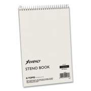 Ampad Steno Pads, Gregg Rule, White Cover, 60 Green-Tint 6 x 9 Sheets (25470)