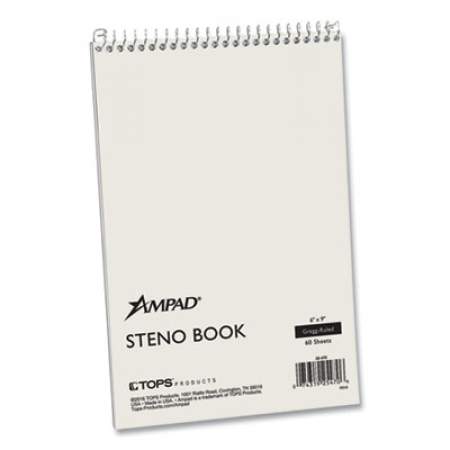Ampad Steno Books, Pitman Rule, White Cover, 6 x 9, 60 Green Tint Sheets (532820)