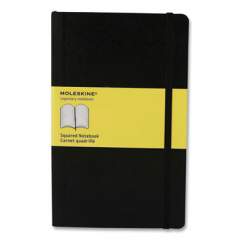 Moleskine Hard Cover Notebook, Quadrille Ruled, Black Cover, 8.25 x 5, 120 Pages (401607)