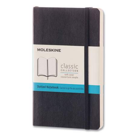Moleskine Classic Softcover Notebook, 1 Subject, Dotted Rule, Black Cover, 5.5 x 3.5 (892734XX)