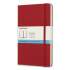 Moleskine Classic Collection Hard Cover Notebook, 1 Subject, Dotted Rule, Scarlet Red Cover, 8.25 x 5 (715420)