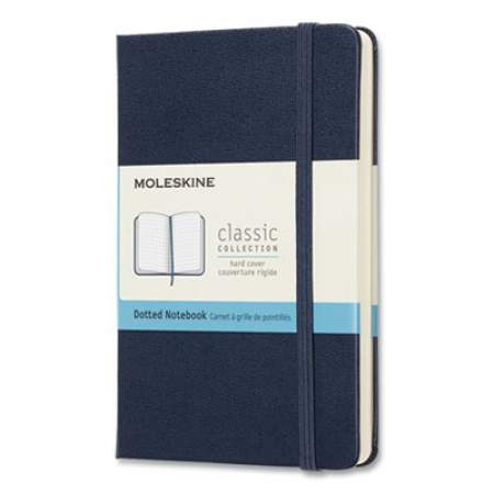 Moleskine Classic Collection Hard Cover Notebook, Quadrille (Dot Grid) Ruled, Sapphire Blue Cover, 5.5 x 3.5 (24359870)