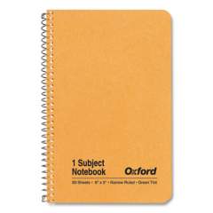 Oxford One-Subject Notebook, Narrow Rule, Kraft Cover, 5 x 8, 80 Green Tint Sheets (801068)