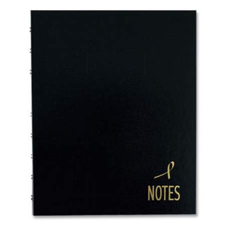 Blueline NotePro Notebook, Pink Ribbon, 1 Subject, College Rule, Black Cover, 9.25 x 7.25, 75 Sheets (745905)