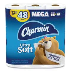 Charmin Ultra Soft Bathroom Tissue, Septic Safe, 2-Ply, White, 4 x 3.92, 264 Sheets/Roll, 12 Rolls/Pack (79546PK)