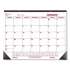 Brownline Monthly Desk Pad Calendar, 22 x 17, White/Burgundy Sheets, Black Binding, Black Corners, 12-Month (Jan to Dec): 2022 (C1731)