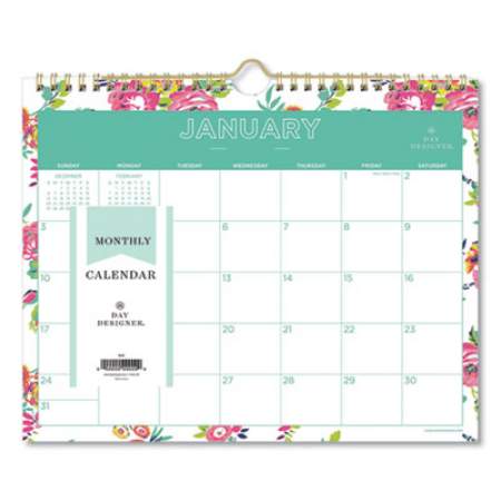 Blue Sky Day Designer Peyton Wall Calendar, Peyton Floral Artwork, 11 x 8.75, White/Multicolor Sheets, 12-Month (Jan to Dec): 2022 (103629)