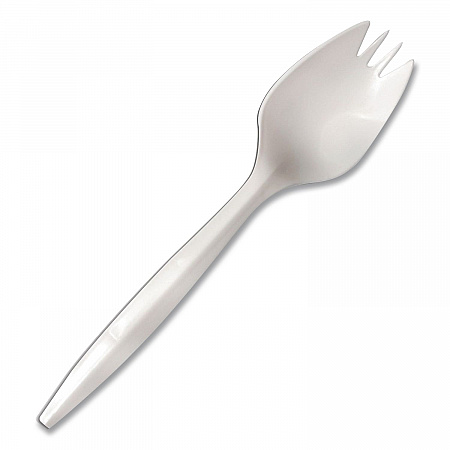 Mediumweight Polypropylene Cutlery, Spork, Plastic, White, 1,000/Carton (1015000)