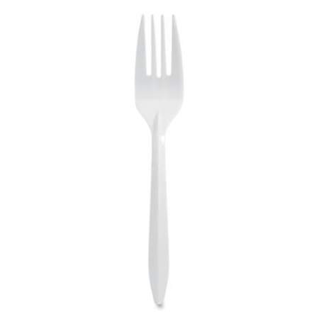 Berkley Square Individually Wrapped Mediumweight Cutlery, Forks, White, 1,000/Carton (886782)