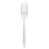 Berkley Square Individually Wrapped Mediumweight Cutlery, Forks, White, 1,000/Carton (886782)
