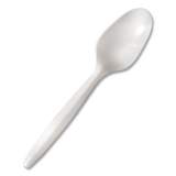Berkley Square Mediumweight Polypropylene Cutlery, Spoon, White, 1,000/Carton (901098)