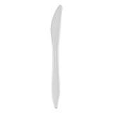 Berkley Square Mediumweight Polypropylene Cutlery, Knife, White, 1,000/Carton (901114)
