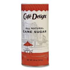 Cafe Delight All Natural Cane Sugar. 20 oz Canister (728952)