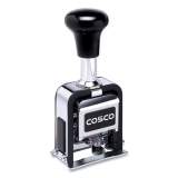 COSCO Self-Inking Numbering Machine, 6-Bands, 2.81" x 1.88", Black Ink (520159)