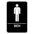 COSCO Indoor Restroom Door Sign, Men/Women, 5.9 x 9, Black/White, 2/Pack (712415)