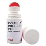 COSCO Premium Roll-On Ink, 2 oz, Red (030260)