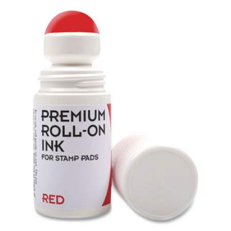 COSCO Premium Roll-On Ink, 2 oz, Red (819372)