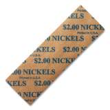Dunbar Security Products Flat Coin Wrappers, Nickels, $2, 1000 Wrappers/Box (2NF)