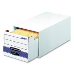 Bankers Box STOR/DRAWER Basic Space-Savings Storage Drawers, Legal Files, 16.75 x 19.5 x 11.5, White/Blue (392764)