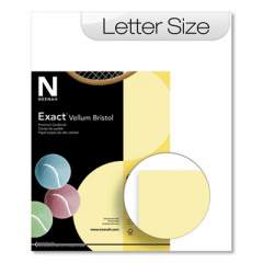Neenah Paper Exact Vellum Bristol Cover Stock, 67lb, 8.5 x 11, Yellow, 100/Pack (457786)