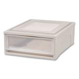 IRIS Stackable Storage Drawer, 5.5 gal, 15.7" x 19.7" x 6.5", Gray/Translucent Frost (24359570)