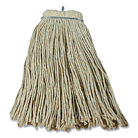 Layflat Regular Screw-Type Mop Head, Cotton, 20 oz, 1" Headband, White (12120EA)