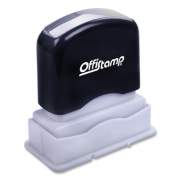 Offistamp Pre-Inked Message Stamp with Blank Date Box, FAXED, 1.63" x 0.38", Red Ink (034503)