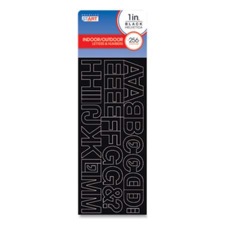 Creative Start Letters, Numbers and Symbols, Adhesive, 1", Black with White Outline, 256 Characters (712405)