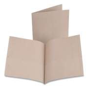 Earthwise by Oxford 100% Recycled Paper Twin-Pocket Portfolio, 100 Sheet Capacity, 11 x 8.5, Natural, 10/Pack (00574)