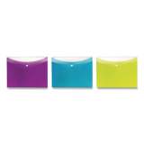 Pendaflex Dual Pocket Snap Envelope, 2 Sections, Letter Size, Assorted Colors, 3/Pack (1061122)