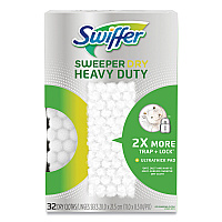 Heavy-Duty Dry Refill Cloths, 11 x 8.5, White, 32/Pack (77198)