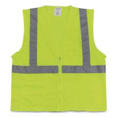PIP Two-Pocket Zipper Safety Vest, Hi-Viz Lime Yellow, Large (1074207)