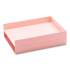 Poppin Stackable Letter Trays, 1 Section, Letter Size Files, 9.75 x 12.5 x 1.75, Blush, 2/Pack (104440)