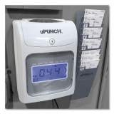 uPunch UB2000 Electronic Calculating Time Clock Bundle, LCD Display, Gray (159969)